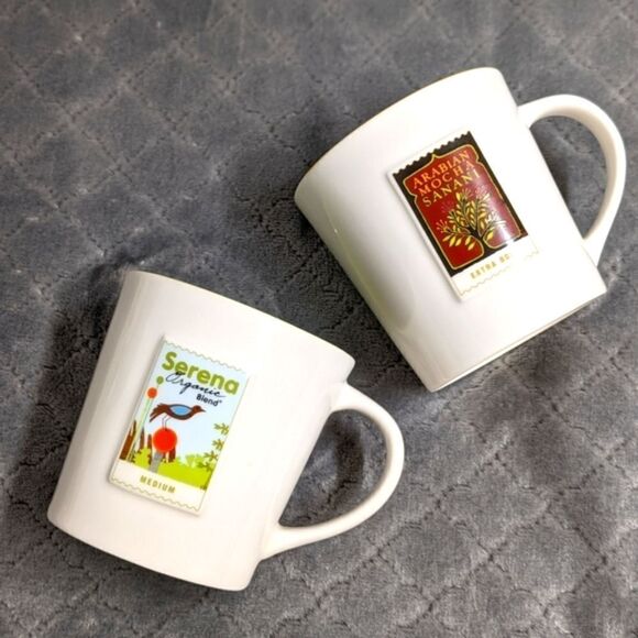 Vintage 2006 Starbucks 16oz Ceramic Coffee Mugs - Qty 2 - Picture 2 of 11